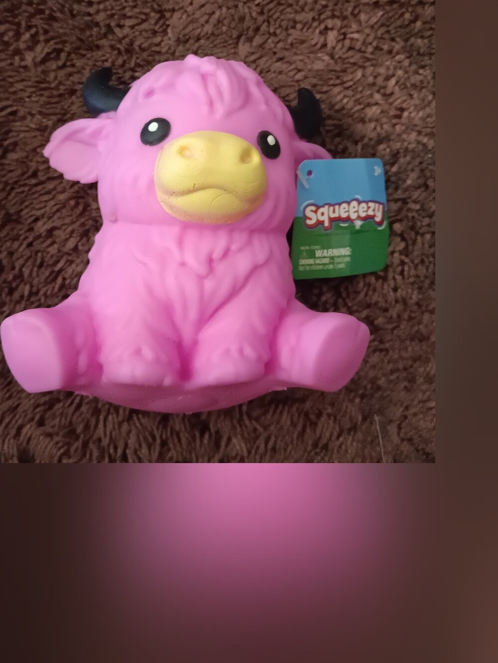 Pink Highland Cow Squishy